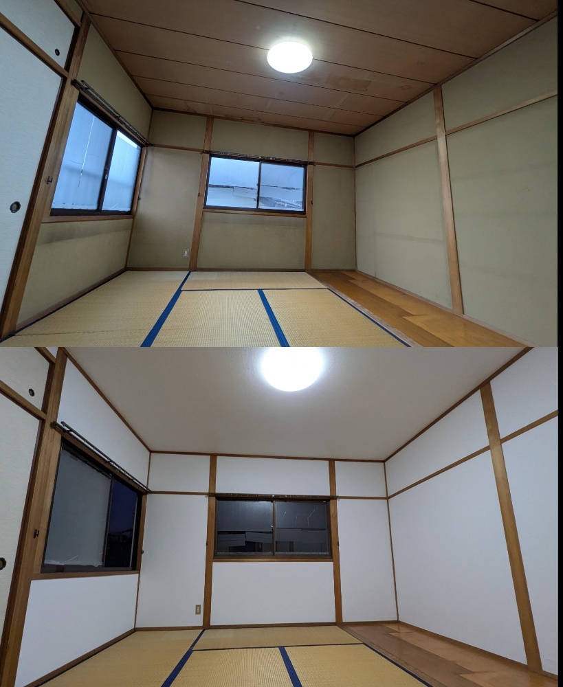 砂壁からクロスへの施工前